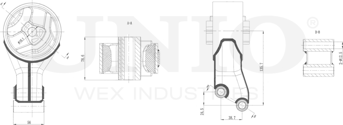 Опора двигателя (Unio). Артикул RMP-15034