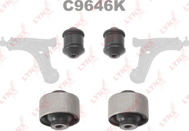 Сайлентблок переднего рычага подвески LYNXauto KIT нижний для Chevrolet Nubira 2005-2011. Артикул C9646K