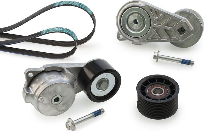 Приводной ремень поликлиновой с роликами (комплект) Gates FleetRunner™ Micro-V® Kit. Артикул K028PK1525HD