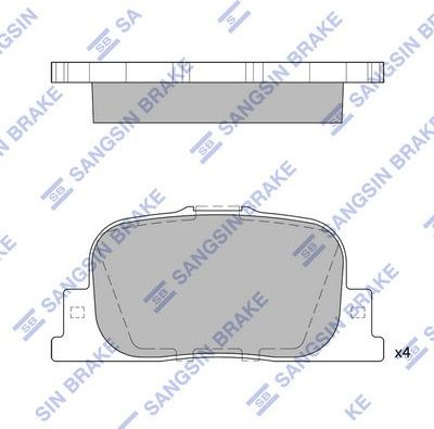 Тормозные колодки Sangsin Hi-Q задние для Lexus ES III 1996-2001. Артикул SP2042