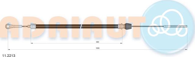 Трос ручника (тросик ручного тормоза) Adriauto передний для IVECO Daily II 1989-1996. Артикул 11.2213