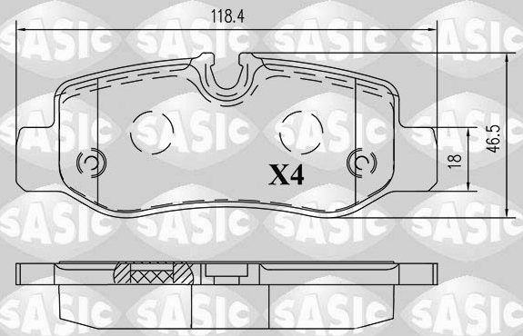 Тормозные колодки Sasic. Артикул 6216192