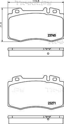 Тормозные колодки Mintex передние для Mercedes-Benz E-Класс III (W211, S211) 2002-2009. Артикул MDB2598