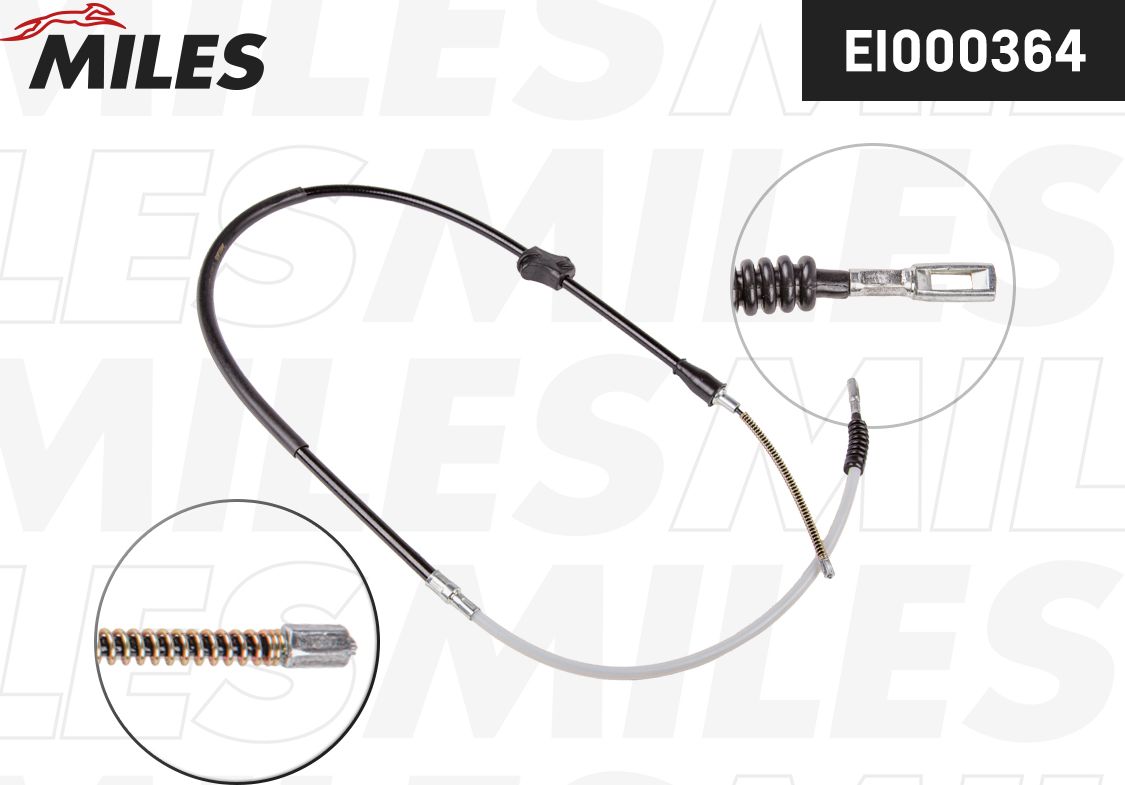 Трос ручника (тросик ручного тормоза) Miles. Артикул EI000364