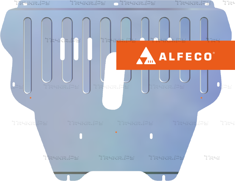 Защита алюминиевая Alfeco для картера и КПП Citroen C4 II 2011-2026. Артикул ALF.04.02al