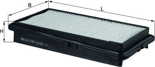 Воздушный фильтр Mahle. Артикул LX 667