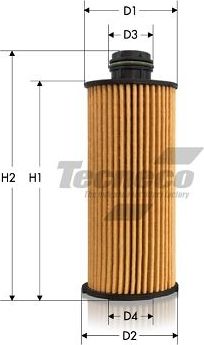 Масляный фильтр Tecneco Filters для Alfa Romeo Giulia II (952) 2015-2026. Артикул OL2154E