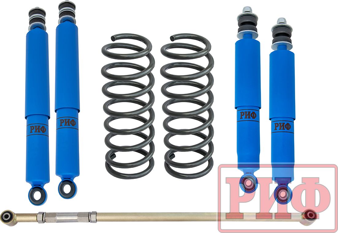 Лифт-комплект РИФ арктический жесткий для Toyota Land Cruiser 100 1997-2007, лифт 25 мм. Артикул RIF-TLC100-C-Arc