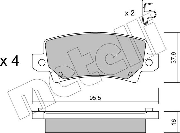 Тормозные колодки Metelli. Артикул 22-0447-0