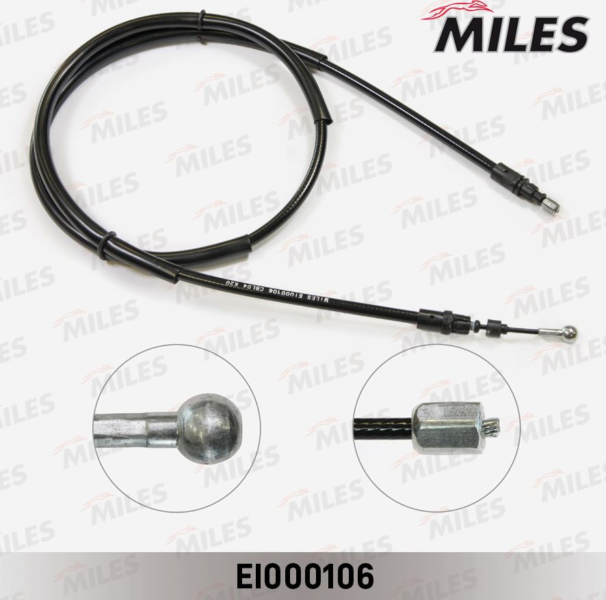 Трос ручника (тросик ручного тормоза) Miles. Артикул EI000106