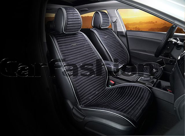 Накидки универсальные CarFashion Monaco на переднее сидения авто, цвет Черный/Черный/Серый/Серый. Артикул 21817