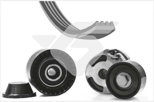 Приводной ремень поликлиновой с роликами (комплект) Hutchinson. Артикул KHV 171