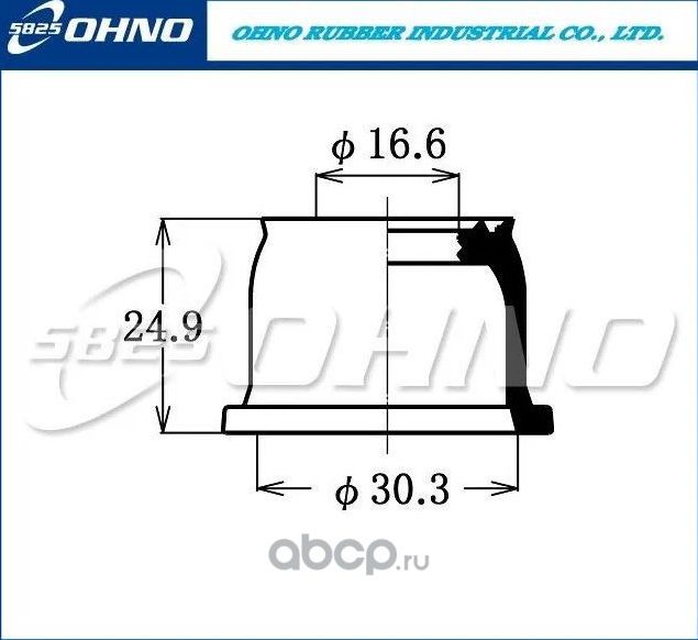 пыльник DCV DC-1632, 5.825 (Ohno). Артикул DC1632