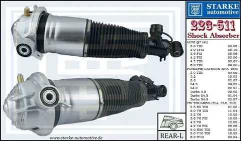 223-511_STARKE_Амортизатор AUDI Q7 задний L. Артикул 223511