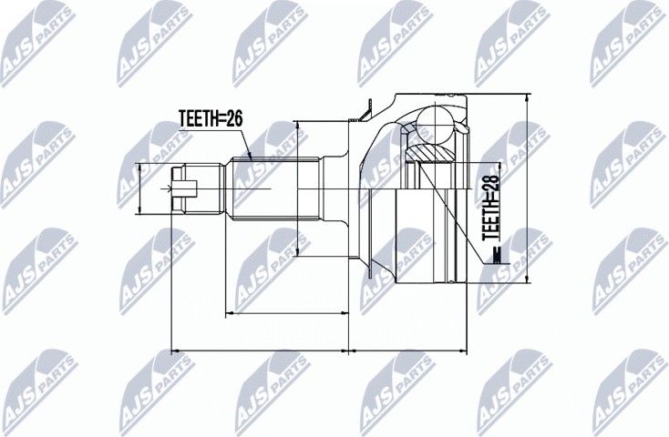 Шрус внутренний (граната) NTY. Артикул NPZ-HD-055