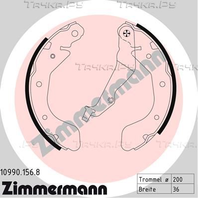 Тормозные колодки Zimmermann задние для Daewoo Kalos 2002-2007. Артикул 10990.156.8