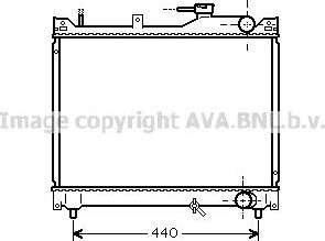 Радиатор охлаждения двигателя AVA. Артикул SZ2079