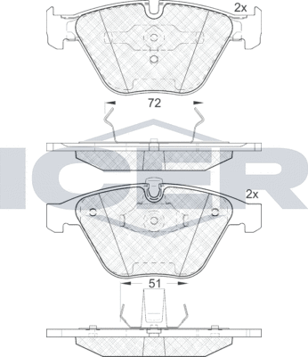Тормозные колодки Icer. Артикул 181577