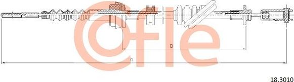 Трос сцепления Cofle для Kia Rio I 2000-2005. Артикул 92.18.3010