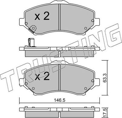 Тормозные колодки Trusting передние для Dodge Nitro 2006-2012. Артикул 879.0