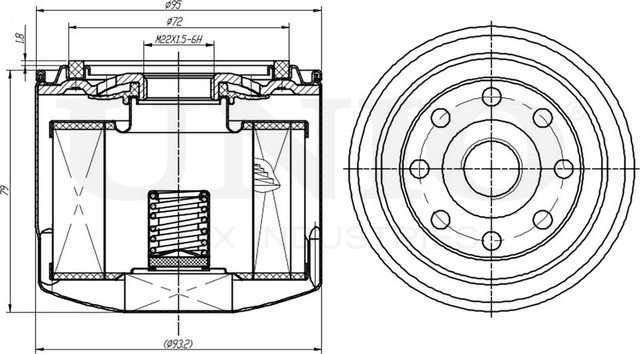 Фильтр масляный (Unio). Артикул FLT-20041