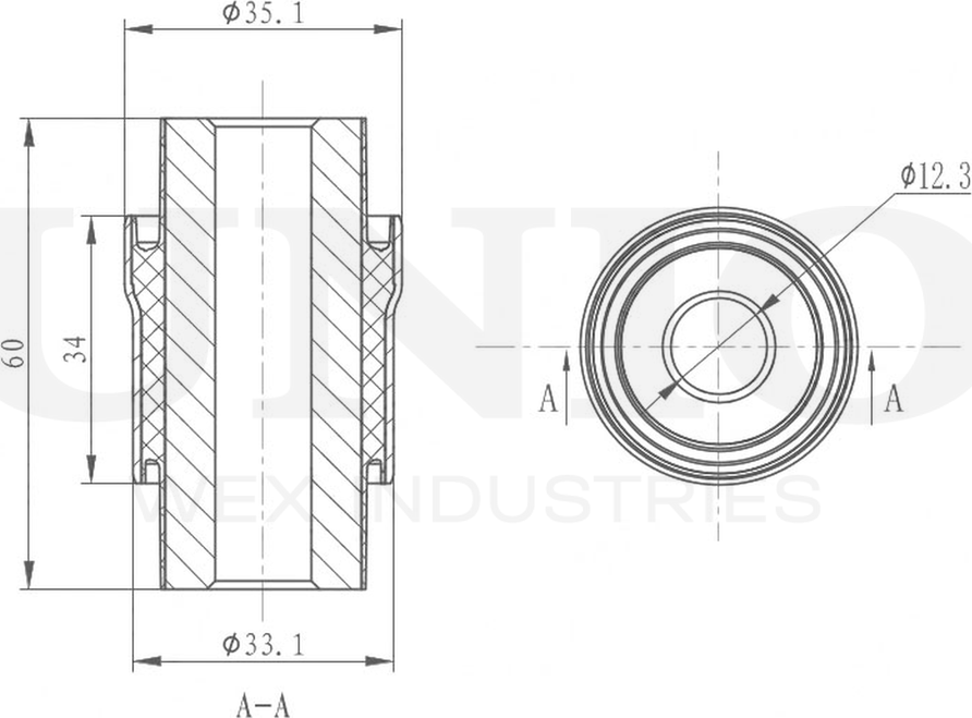 Сайлентблок рычага подвески (Unio). Артикул RMP-20492