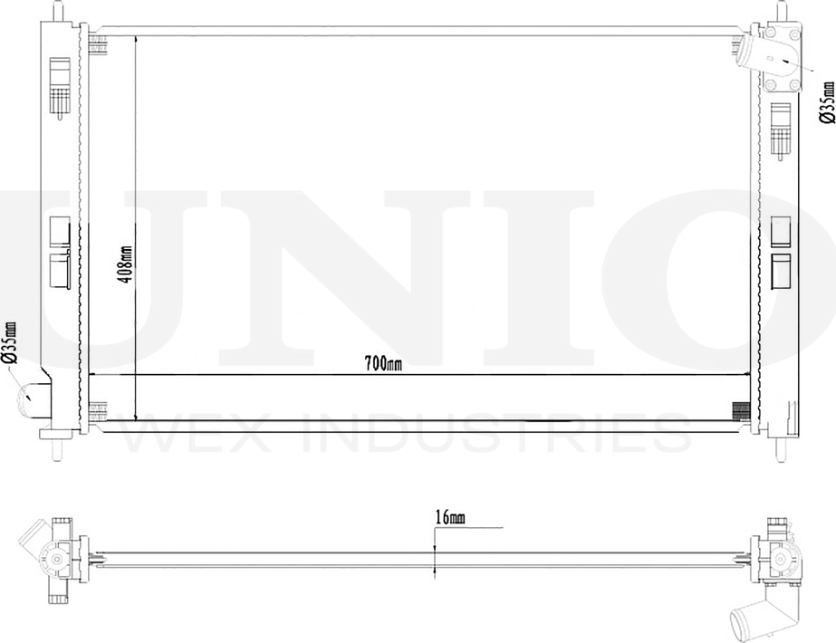 Радиатор двигателя (Unio). Артикул RAD-10013