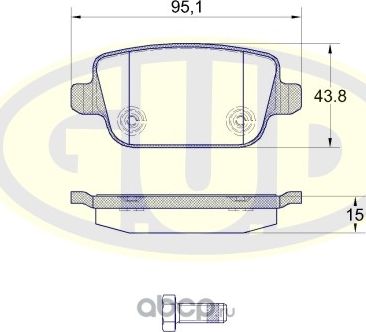 Тормозные колодки G.U.D.. Артикул GBP125600