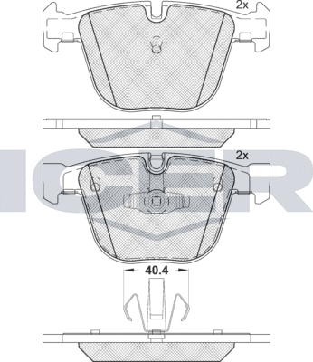 Тормозные колодки Icer. Артикул 181896