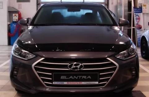 Дефлектор SIM для капота Hyundai Elantra VI 2015-2026. Артикул SHYELA1612