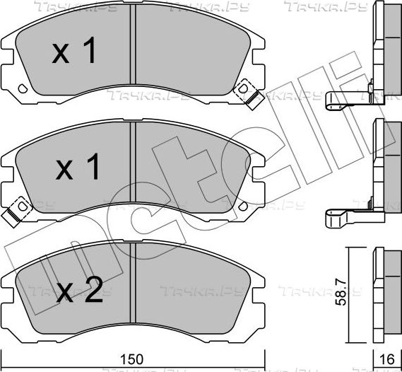 Тормозные колодки Metelli передние для Mitsubishi 3000 GT I 1992-1999. Артикул 22-0134-0