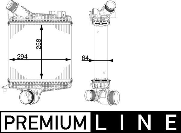Интеркулер Mahle Premium. Артикул CI 221 000P