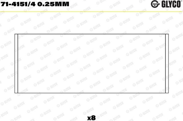 Вкладыши шатунные Glyco для Ford C-MAX I 2005-2010. Артикул 71-4151/4 0.25mm
