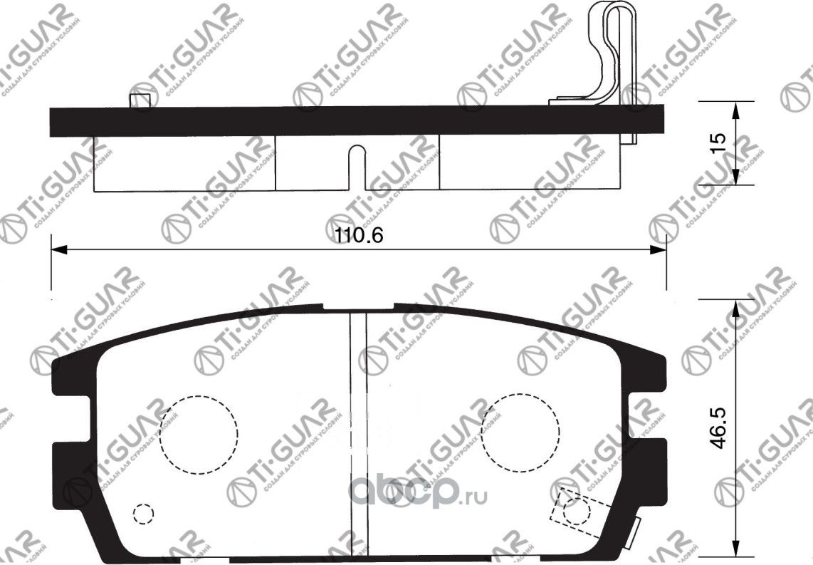 Тормозные колодки (TI-Guar). Артикул TG1716