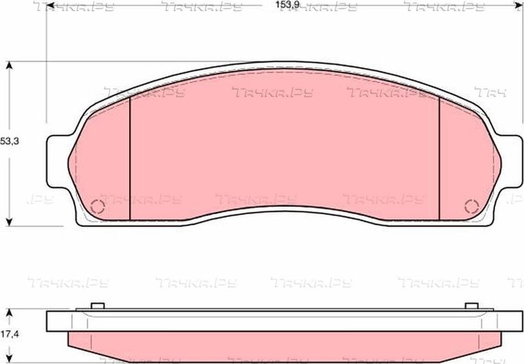 Тормозные колодки TRW. Артикул GDB4131