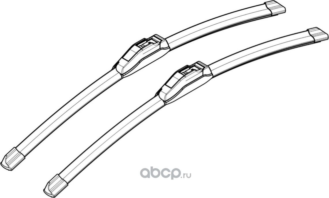 Щетки стеклооч компл. (2шт.) 650/400мм (26/16) бескаркас PLUS с крепл Крючок (Airline). Артикул AWBBN008