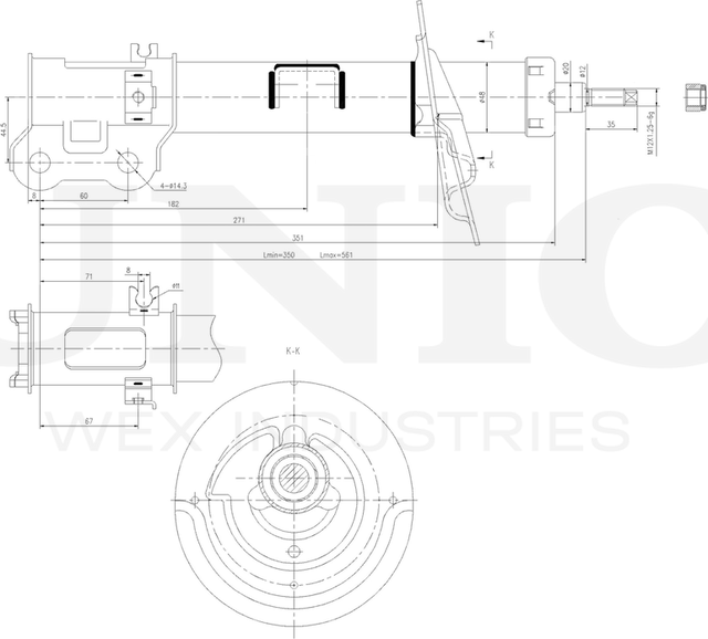 Амортизатор подвески (Unio). Артикул SAB-10352