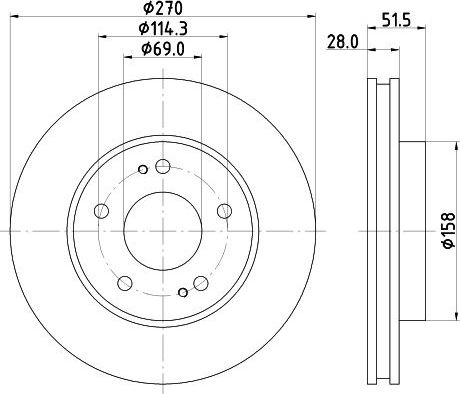 Тормозной диск Nisshinbo. Артикул ND3028K