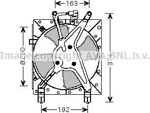 Вентилятор радиатора двигателя AVA. Артикул HD7524