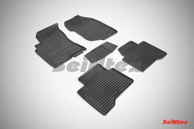 Коврики резиновые Seintex с узором сетка для салона Nissan X-Trail T30 2001-2007. Артикул 00297