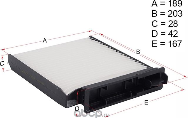 Фильтр салона NISSAN MICRA 02-10/NOTE 06-13/NV200 09- LHD (Hosu). Артикул HSCF0035