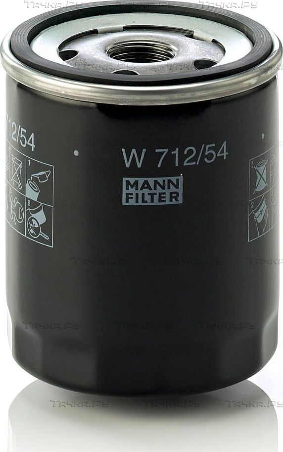 Масляный фильтр Mann-Filter для Skoda Fabia I 1999-2003. Артикул W 712/54