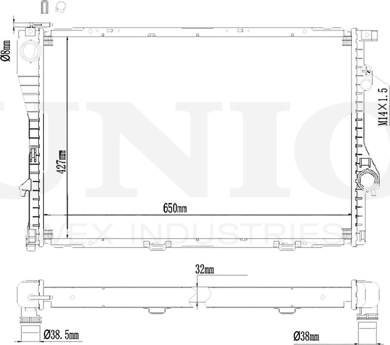 Радиатор двигателя (Unio). Артикул RAD-10102