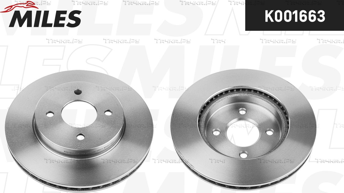Тормозной диск Miles для Nissan Micra V 2005-2026. Артикул K001663