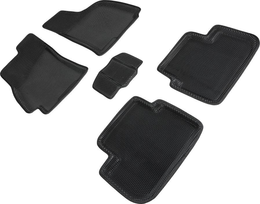 Коврики Seintex 3D EVA Соты для салона Chevrolet Lanos 2005-2009 ЧЕРНЫЕ. Артикул 95394