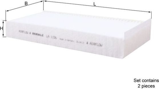 Салонный фильтр Mahle-Knecht. Артикул LA 1156/S