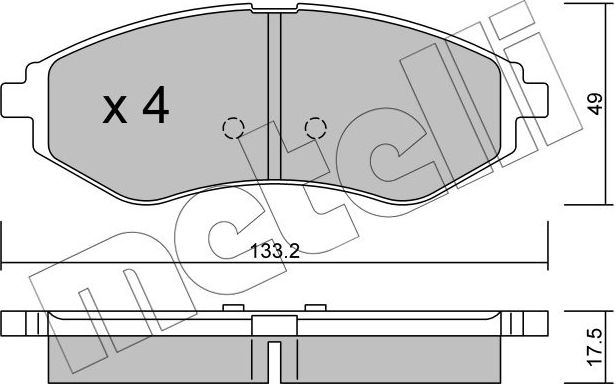 Тормозные колодки Metelli. Артикул 22-0508-0