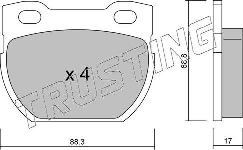 Тормозные колодки Trusting. Артикул 363.1
