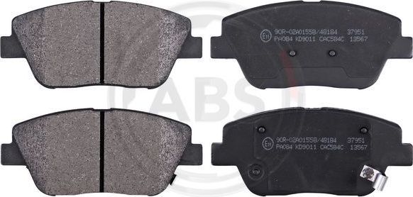 Тормозные колодки ABS. Артикул 37951