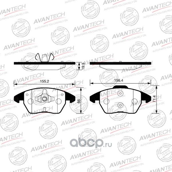 Колодки тормозные дисковые Avantech. Артикул AV1903
